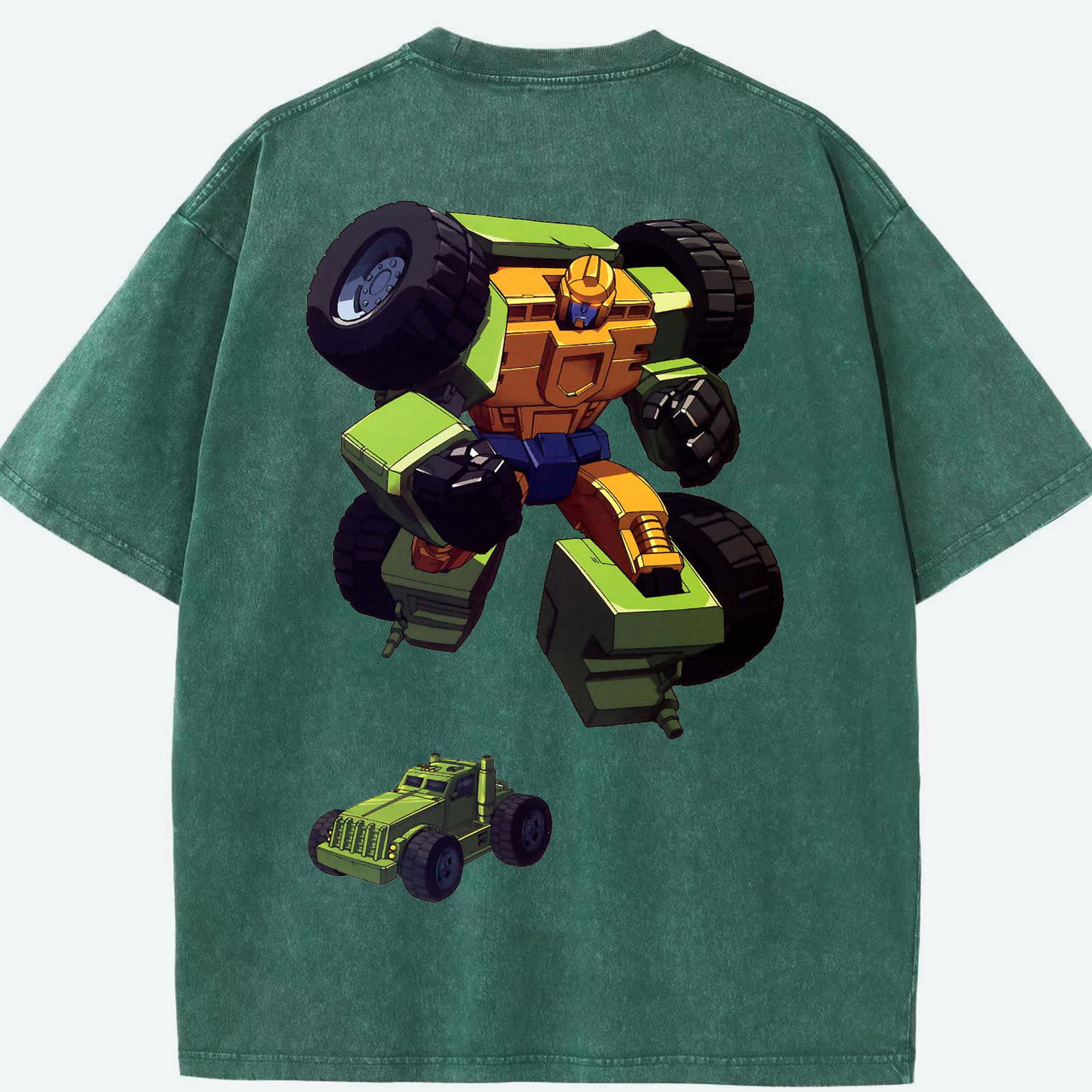 （画像用）  綿100% ヴィンテージ風 半袖Tシャツ（背面プリント）